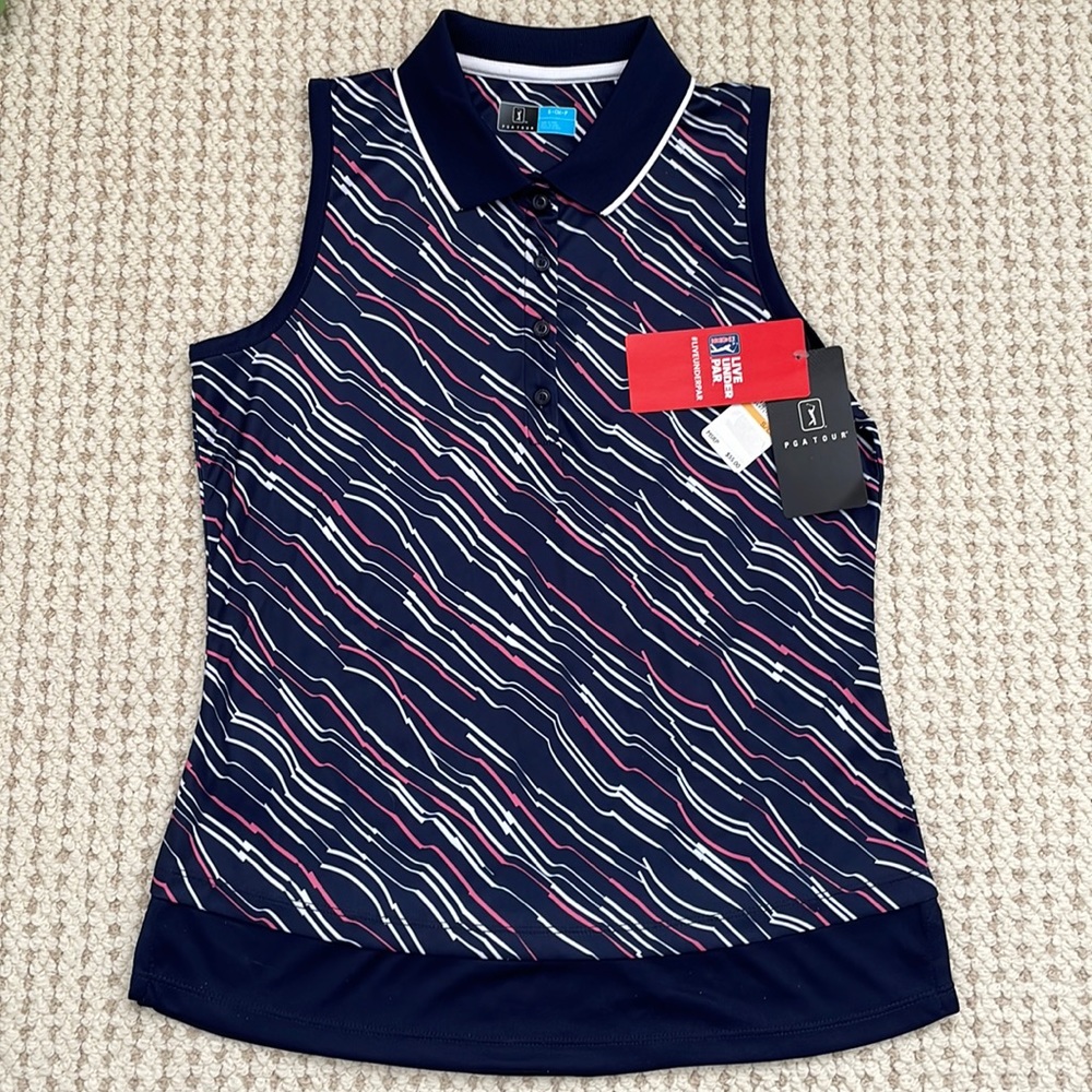 NWT PGA Tour Sleeveless Golf Pullover Top